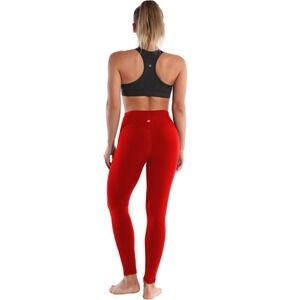 Bubblelime Women's High Waist Yoga Pants Scarlet Red Size Small